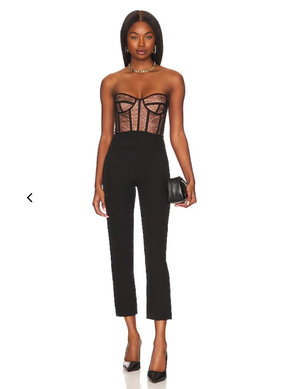 Bardot Corset Pant Black Size 6 Medium NWOT Revolve Sold Out